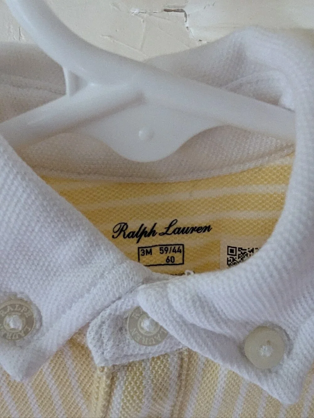 Ralph Lauren | Yellow Striped Shortall Polo Romper